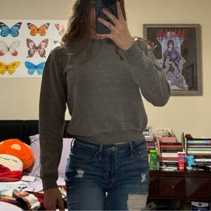 gray brandy melville crew neck sweater